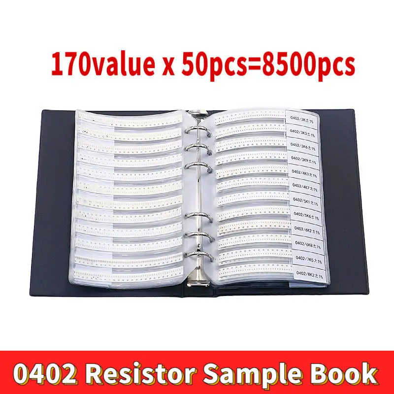 0402 0603 0805 1206 1% SMD SMT Kit assortimento resistore Chip 170 campioni di valori