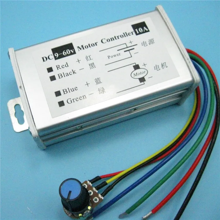 PWM DC motor stepless speed controller 9V 12V 24V 36V 48V 60V 20A Pulse Width Modulator  Speed regulating switch