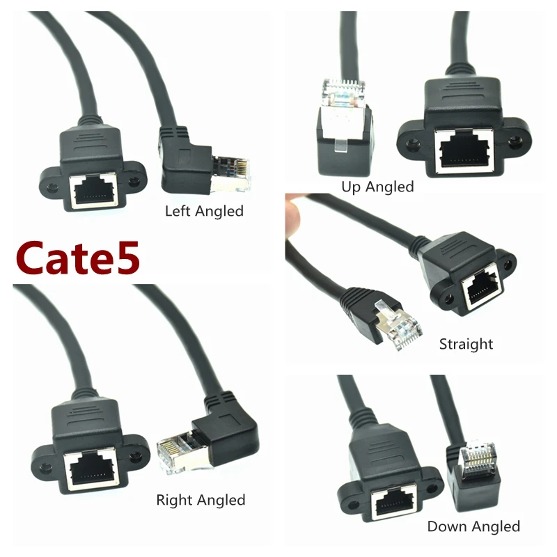 Cat 6e Network Extension Cable RJ45 5e Male to Female Screw Panel Mount Ethernet LAN cable 1ft 2ft 3ft 5ft 6ft 15ft 30cm 3M 1m