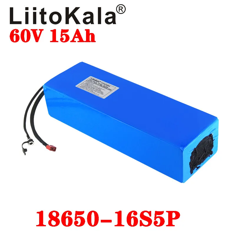 LiitoKala 60V ebike battery 60V 15Ah lithium ion battery electric bicycle battery 60V 3000W electric scooter battery