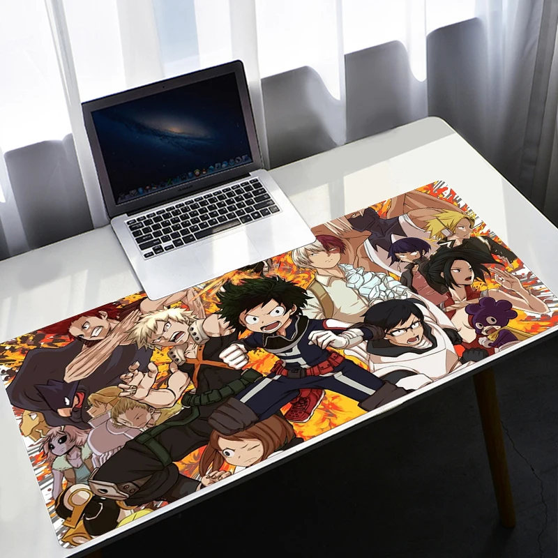 My Hero Academia duża podkładka pod mysz XL Anime podkładka pod mysz dla graczy akcesoria komputerowe duża klawiatura Laptop Padmouse Speed podkład na biurko