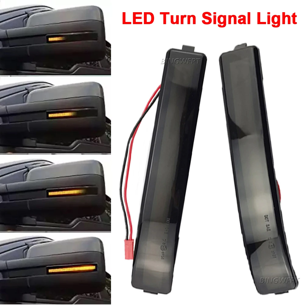 Luzes laterais dinâmicas do sinal da volta do espelho do diodo emissor de luz para ford f150 F-150 2009-2014 svt raptor 2010-2014 indicador sequencial do pisca-pisca da lâmpada