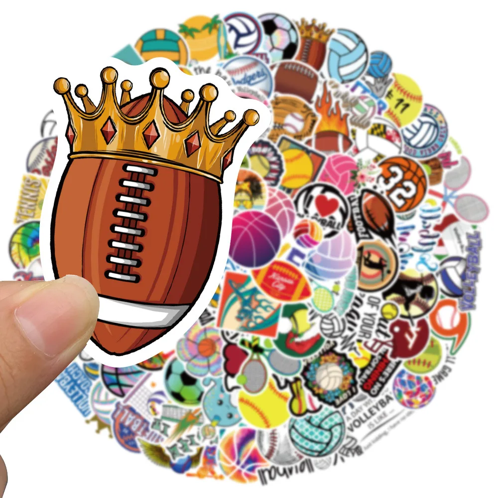 10/30/50/100PCS Ball Games Stickers Outdoor Sports Volleyball Football Baseball For Decoration Cartoon Graffiti Decal Sticker F5