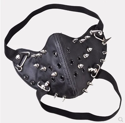 Performance punk rivets fashion personality riding tide men's creative motorcycle trend Korean hip hop masks