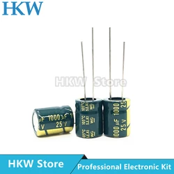 20pcs/lot 1000UF 25V 10*13mm 10*17mm High Frequency Low ESR / Impedance Aluminum Electrolytic Capacitor 1000uf25V 10X13 20%