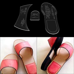 1Set Slipper Sewing Pattern Acrylic Leather Template DIY Handmade Leathercrafts Supplies