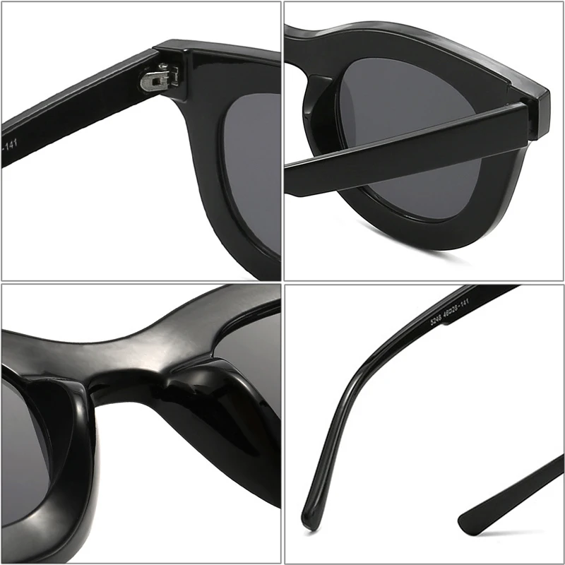 SO&EI Ins Popular Fashion Round Colorful Women Sunglasses Retro Trending Jelly Color Eyewear Shades UV400 Men Sun Glasses
