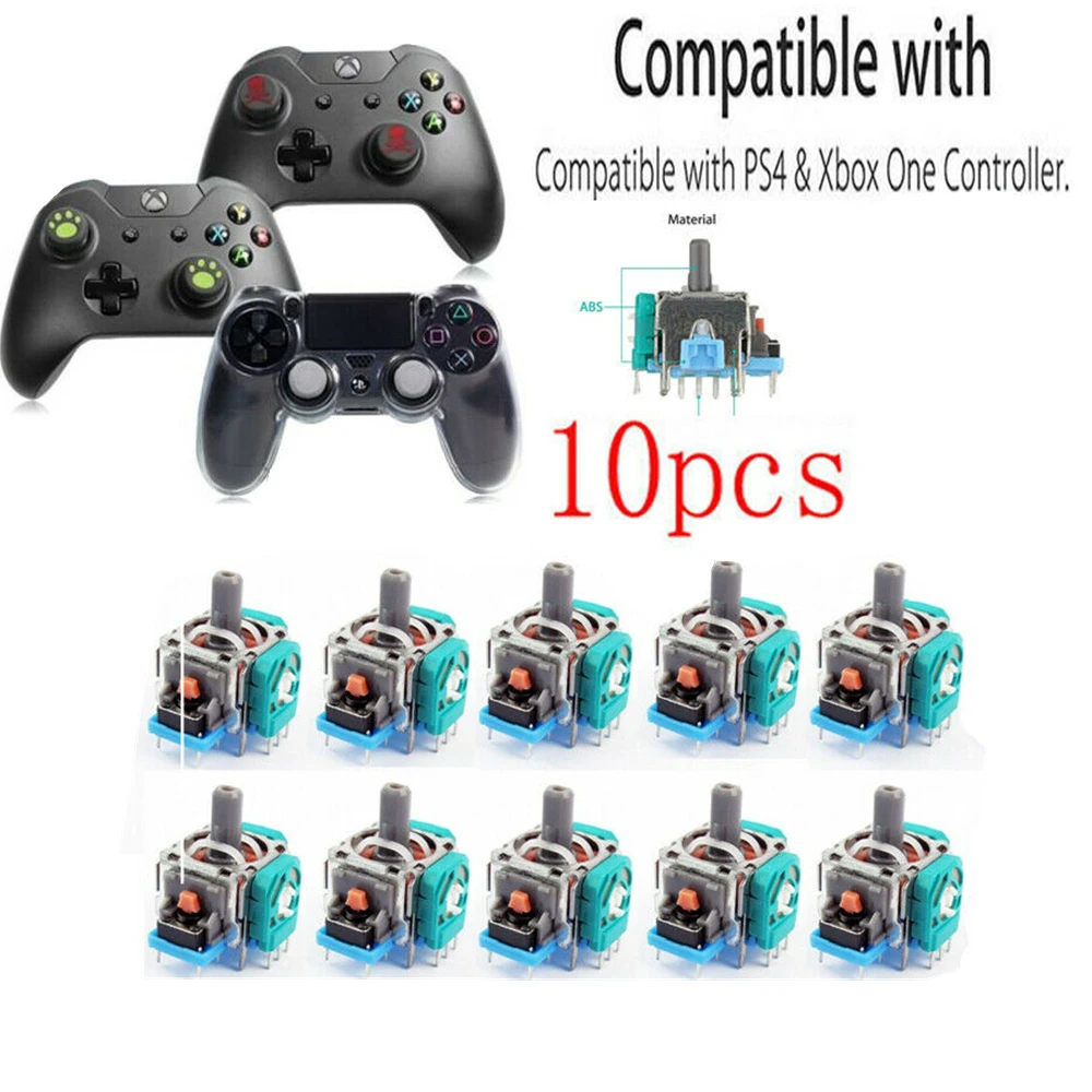 10PCS Replacement Controller Analog Stick Joystick Repair Parts for PS4 Xbox One Joysticks Axis Analog Sensor Module New