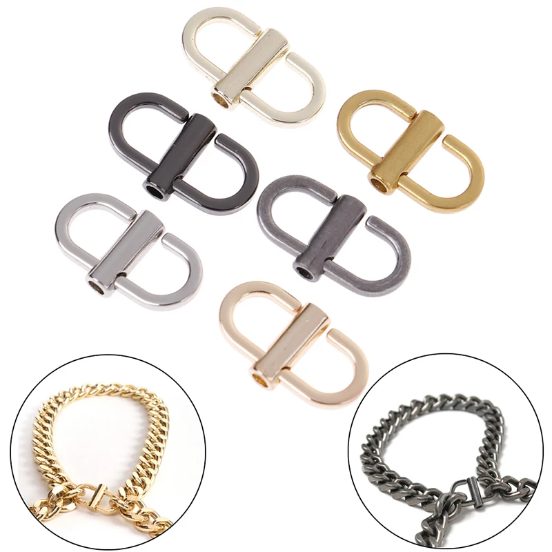 2Pcs Adjustable Metal Buckle Clip Handbag Chain Strap Length Shorten Bag Accessories Wholesale 5 Colors