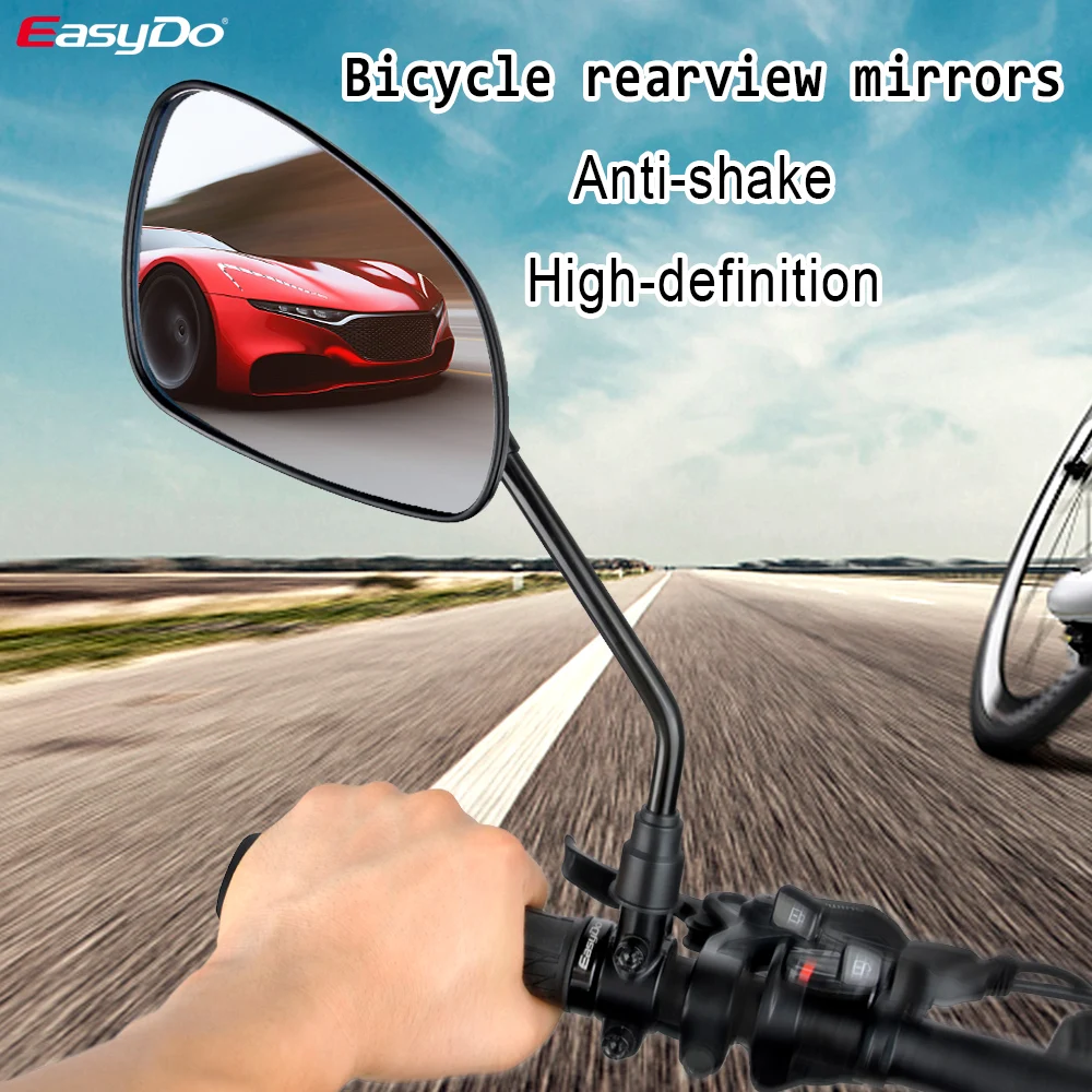 

Bicycle Rear View Mirror Cycling Clear Widen Range Back Sight Rearview Reflector Metal Anti-Shack Adjustable Handlebar Mirror