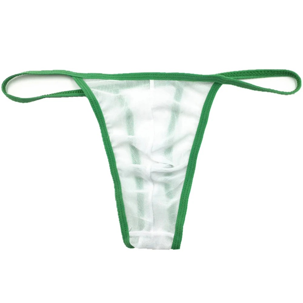 

Sexy Mens Transparent Briefs T-back Low Rise G-Strings Ultra-thin Mesh Underwear Transparent Soft Thongs Jockstraps Swimwear