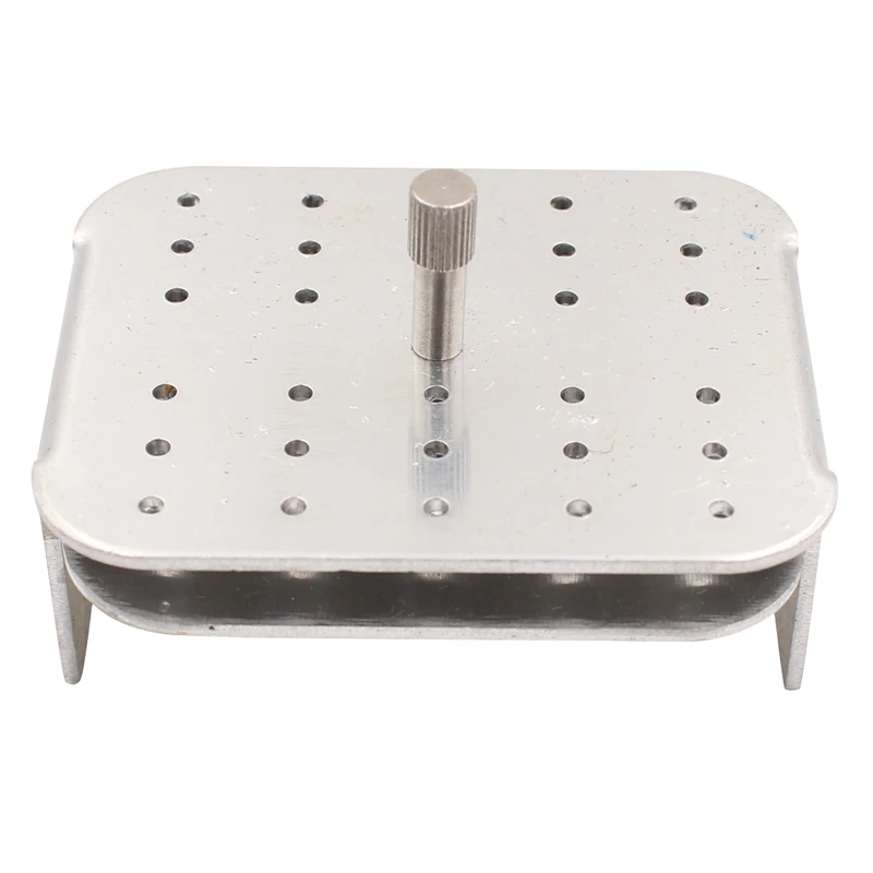 1pcs Aluminum Dental Disinfection Box Autoclave Sterilizer Case Burs Endo Files Holder 30 Holes For Burs Dentista Instrument Lab