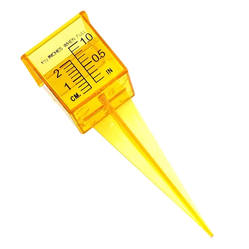 3/4x1/2inch Plastic Portable Rain Gauge/Sprinkler Wide Mouth for Lawn Yard Garden Outdoor Home Bright YellowDropshipping