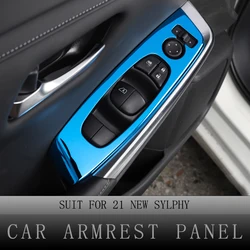Car Armrest Panel Covers for Nissan Sentra Bluebird Sylphy 2020-2021 Car Armrest Panel Decorative Frame Car Interior Accessories