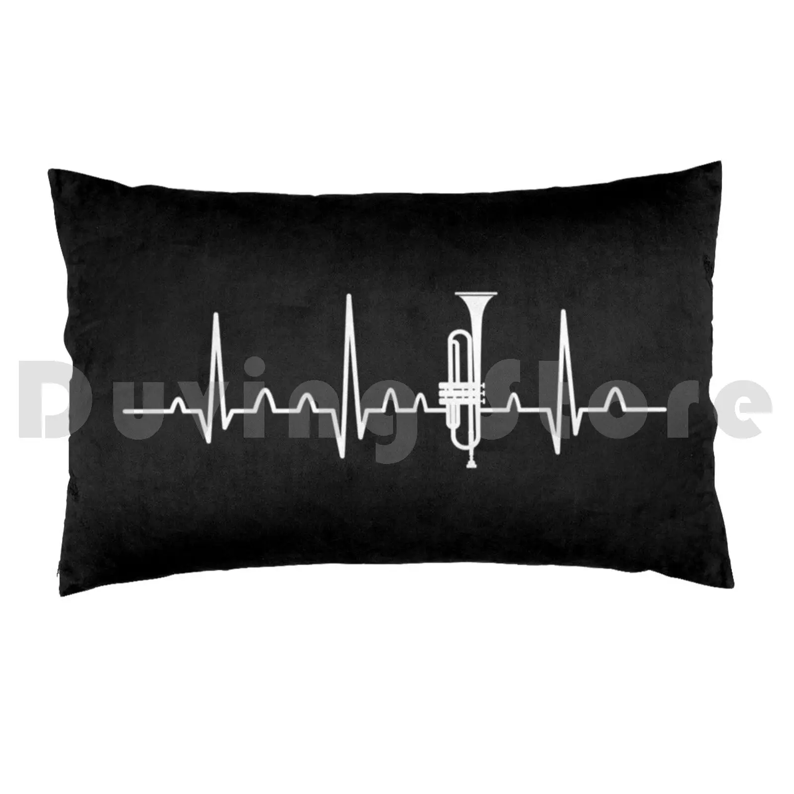 Trumpet Heartbeat Trumpeter Musician Marching Band Pillow Case Printed 50x75 Orchestra Trumpet Trumpet Player