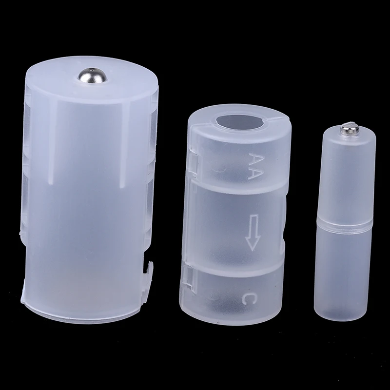 3pcs AAA to AA/ AA to C/ AA to D Battery Combination Cell Battery Box Adaptor AAA AA Holder Case Converter Switch