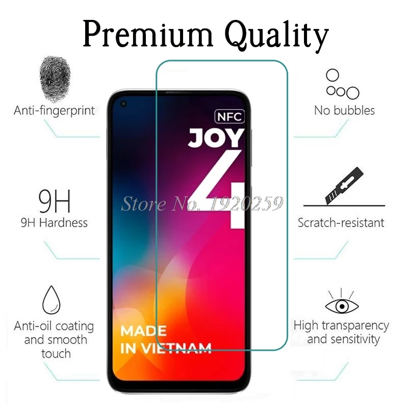 Protective Glass For Vsmart Joy 4 NFC Screen Protector Glass For V Smart Tempered Glass Vsmart Joy4 Front Film 9H Guard Glass