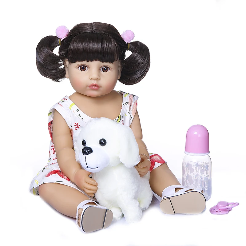 55cm tamanho real do bebê silicone bebe boneca reborn criança menina macio flexível corpo inteiro npk