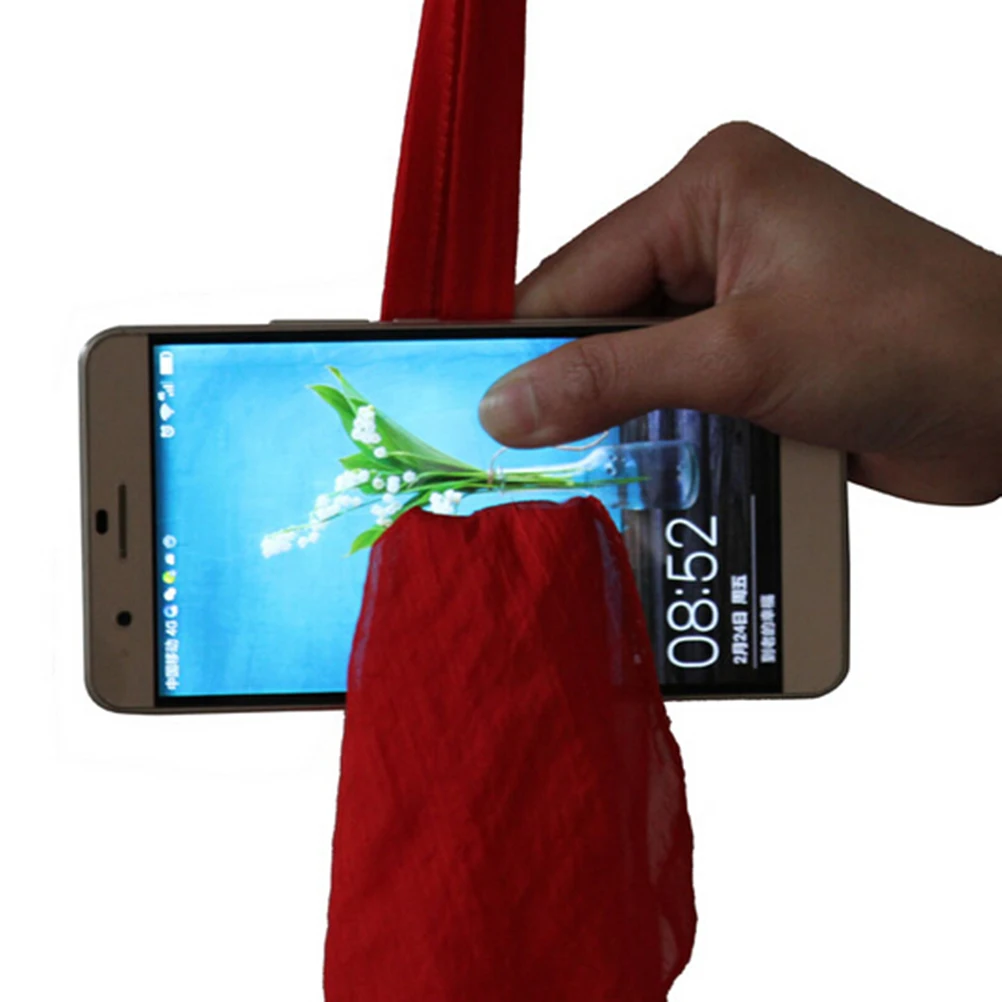 Scarf Through Phone Close-up Tricks Magie Funny Silk Thru Phone Trick Toys for Magicians Gag Toys Party Prop