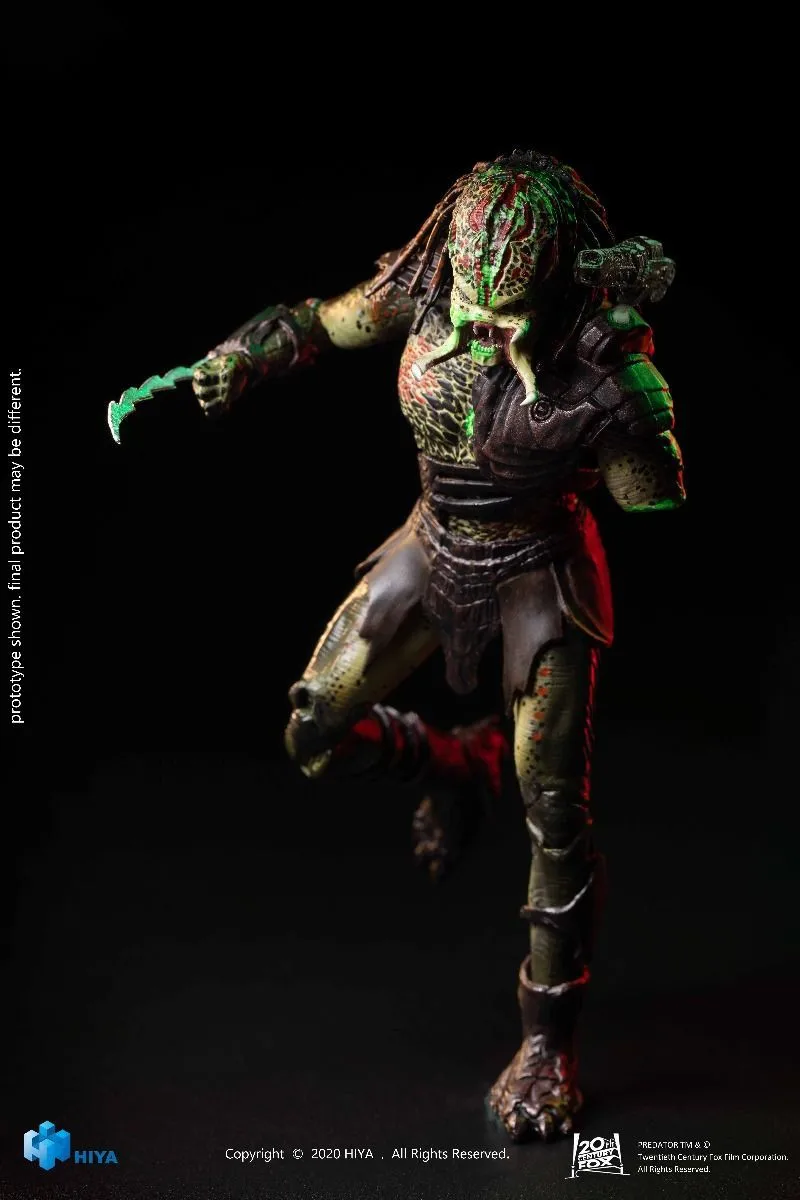 Hiya Toys-figura de acción de depredadores, modelo LP0102, Battle Damage, Berserker 1/18 Predator, 5"