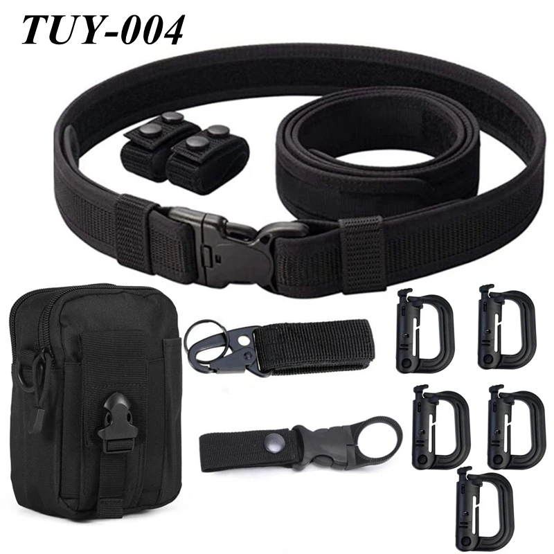 5CM Men\'s Military Tactical Belt Heavy-Duty Quick-Release Belt Outdoor Sports Cycling Double Thickening Quick Release