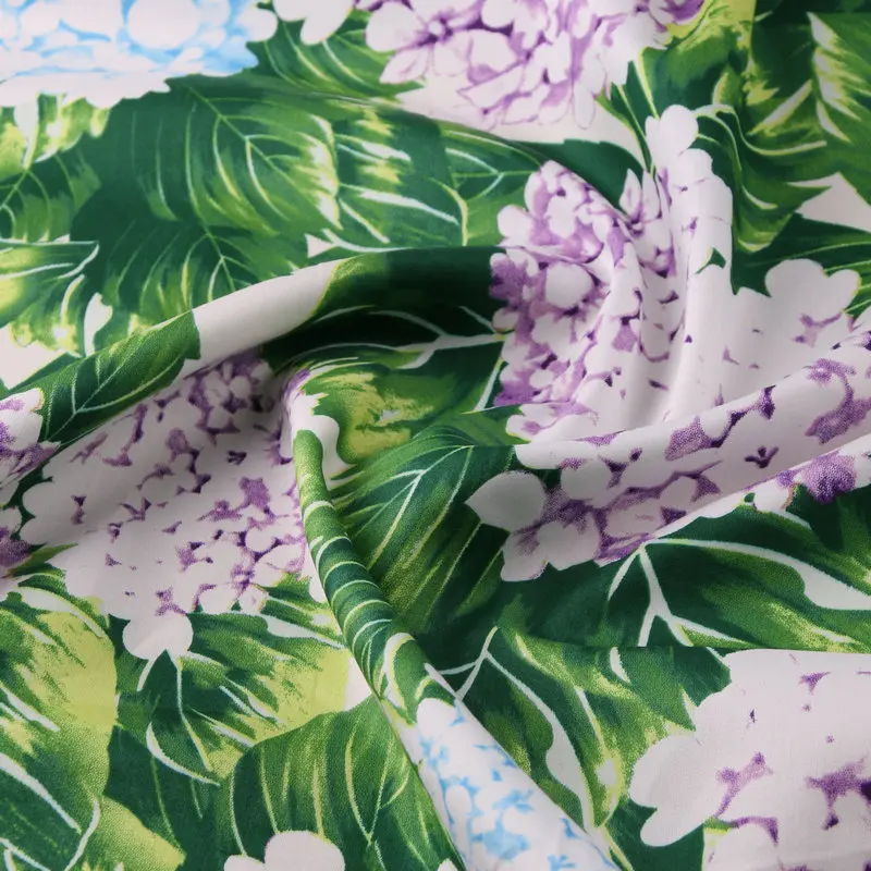 Natural 100% Cotton Printed Satin Fabric Brand Fashion Design Parent-child Clothing Shirt Sewing Fabrics Cloth for Dress