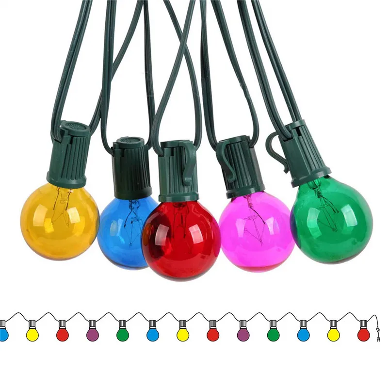 Patio Lights G40 Globe Party Christmas String Light Waterproof with multi colors For Decorative Outdoor Backyard Wedding Light