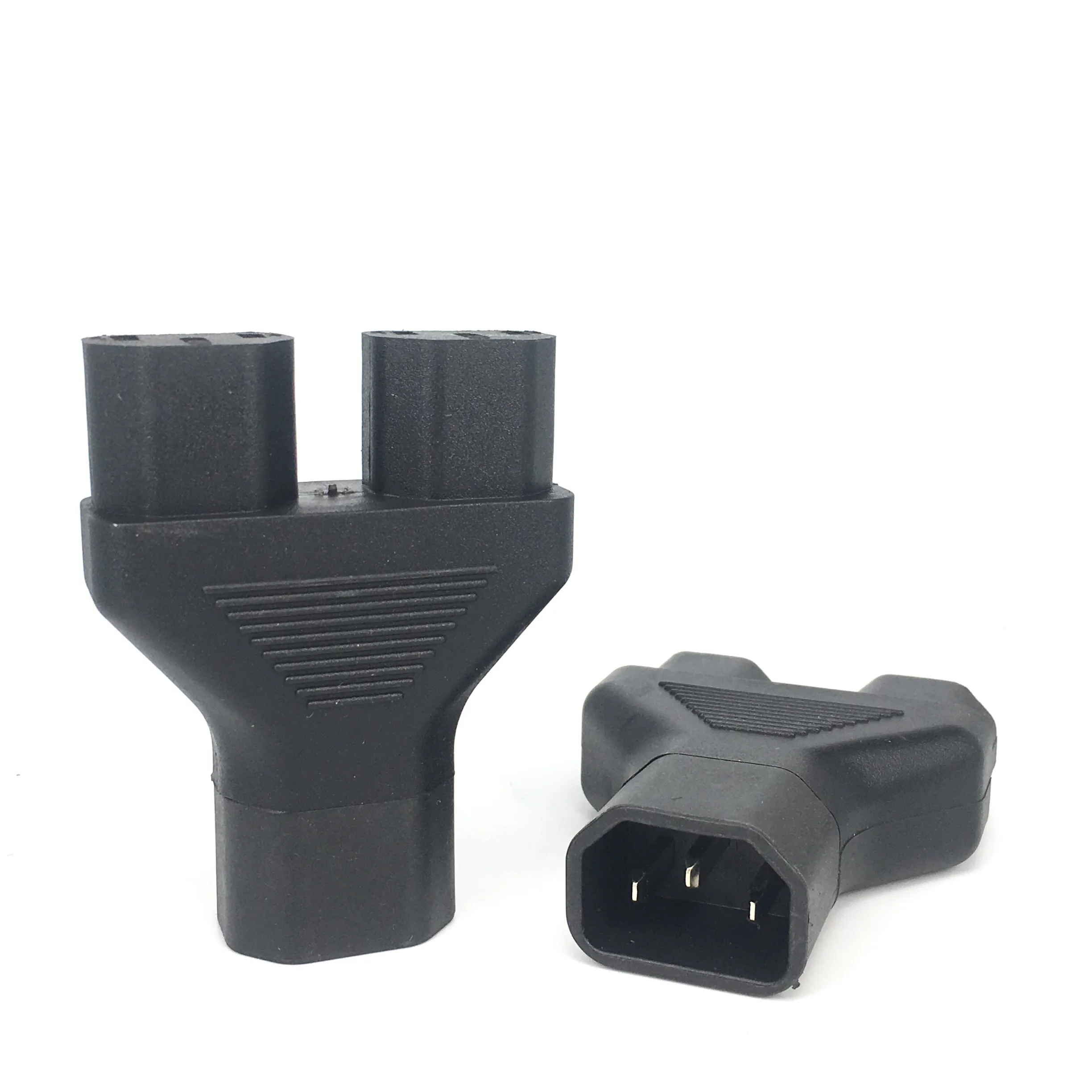 Bolantedz 1Pcs IEC 320 C14 Male to 2xC13 Female Y spliter adapter C14 TO TWO C13,IEC 320 C14 to Dual C13 AC PLUG CONVERTER