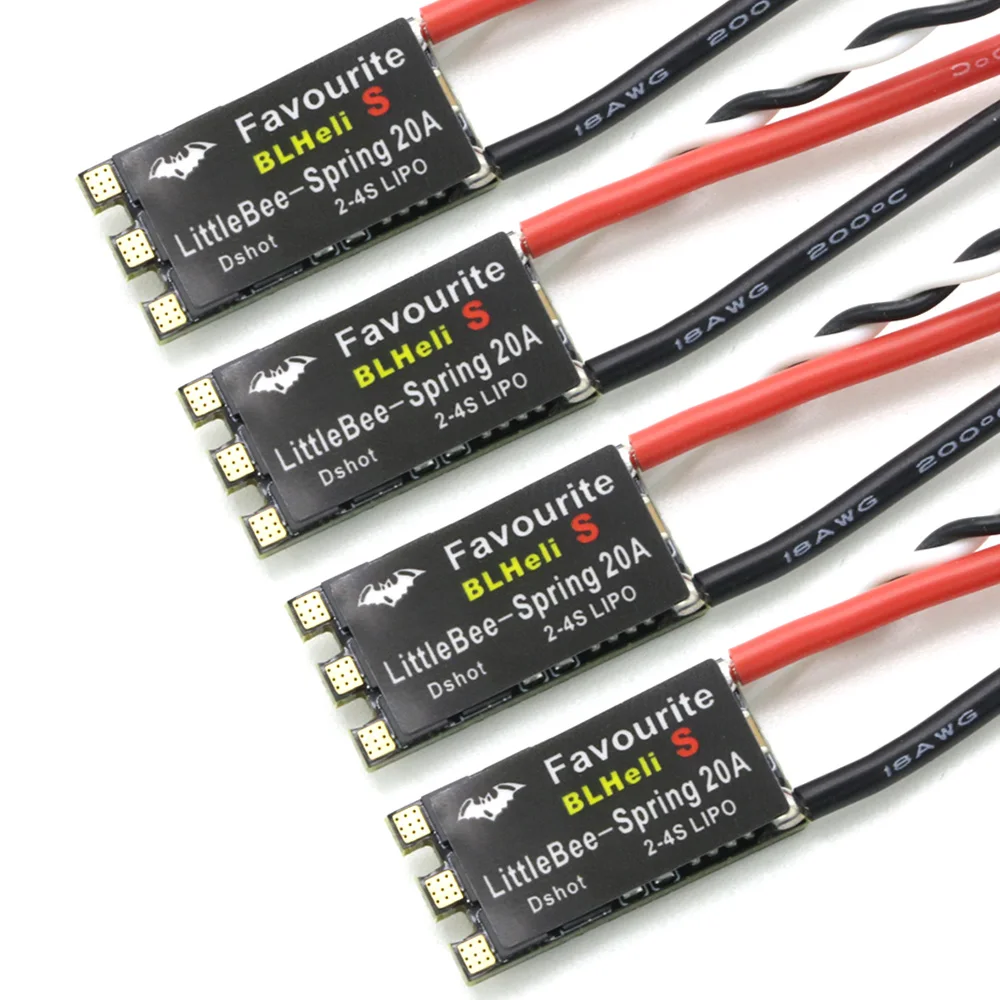 Favourite FVT LittleBee 20A-S 20A S ESC BLHeli_S BLHeli S OPTO 2-4S Support Mulitshot OneShot125 Oneshot42 Multicopter