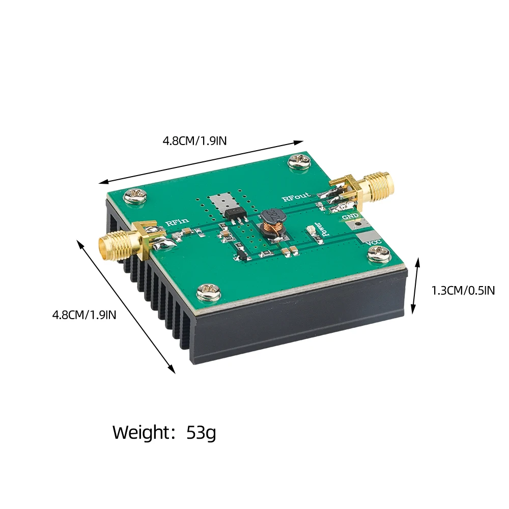 Ziqqucu 433Mhz 5W RF Broadband Power Amplifier Module DC 5-7.2V Low Power High Frequency RF Amplifier