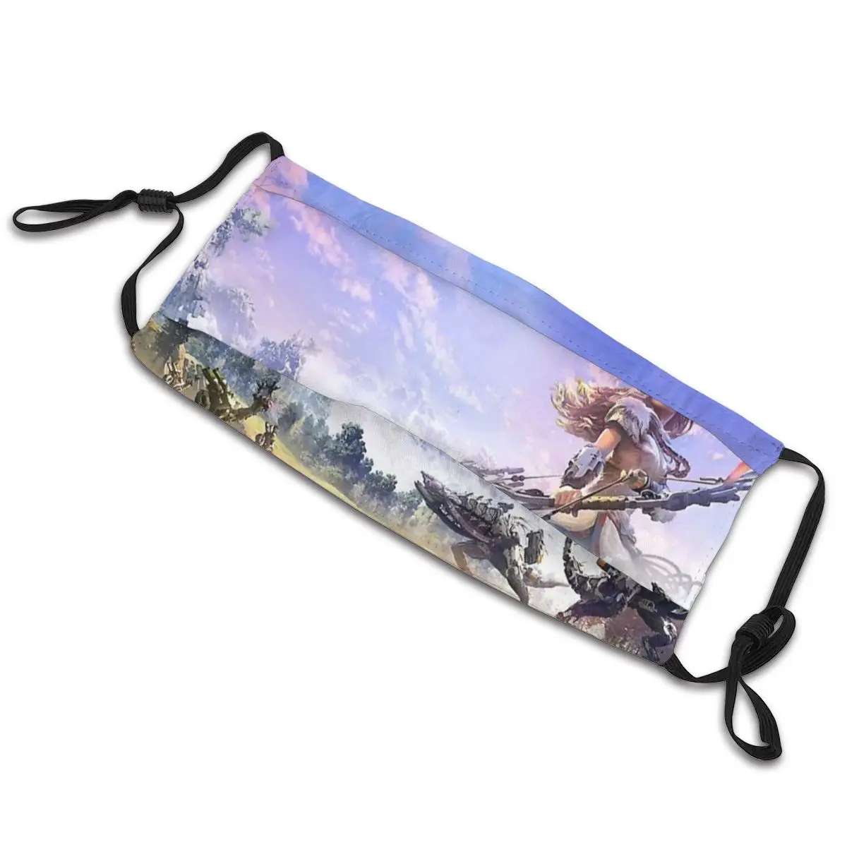 Unisex Staub-proof Mund Abdeckung Maske Berge Mit Schnee Horizon Null Dawn Nora Hunter Aloy Fokus Spiel Atemschutz für männer Frauen