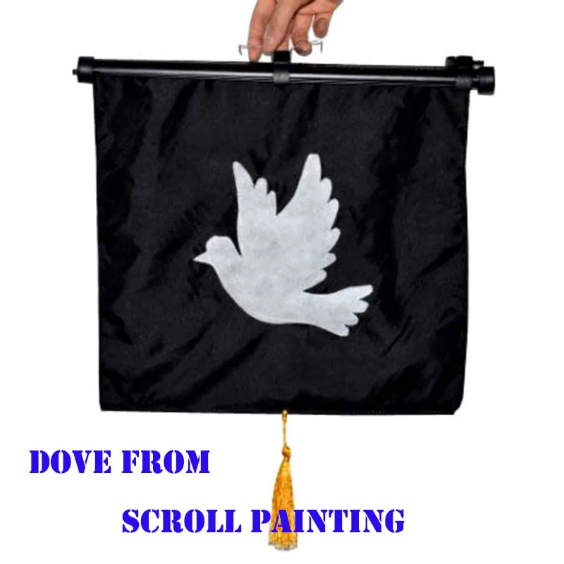 

Dove From Scroll Painting Magic Tricks Fire Appearing Magica Professional Magician Stage Illusions Gimmick Props trucos de magia