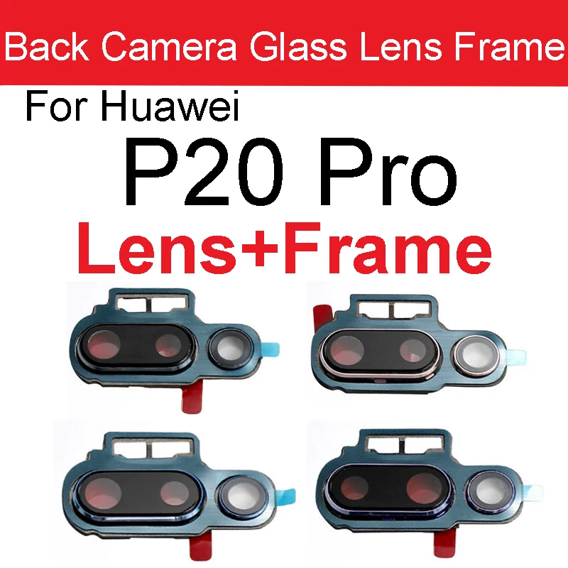 Rear Camera Lens For Huawei P20 P20 Pro P20 Lite Back Camera Glass Cover Frame Cover Holder Protection Lens Replacement Parts