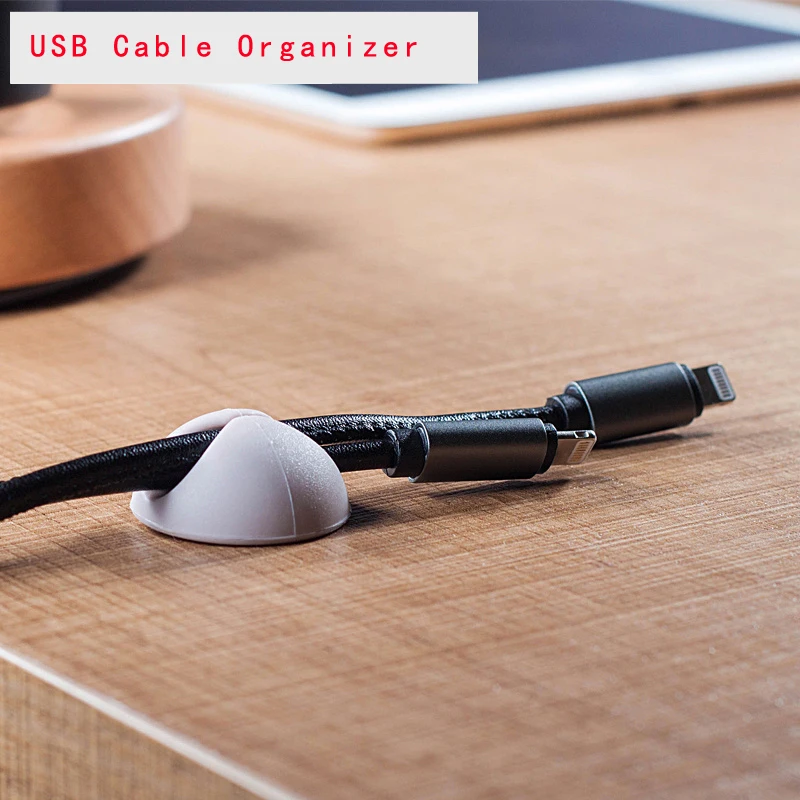 Cabo usb organizador fio winder gerente cabo titular para fone de ouvido fone de ouvido mouse bobbin escritório desktop telefone cabos titular clipes