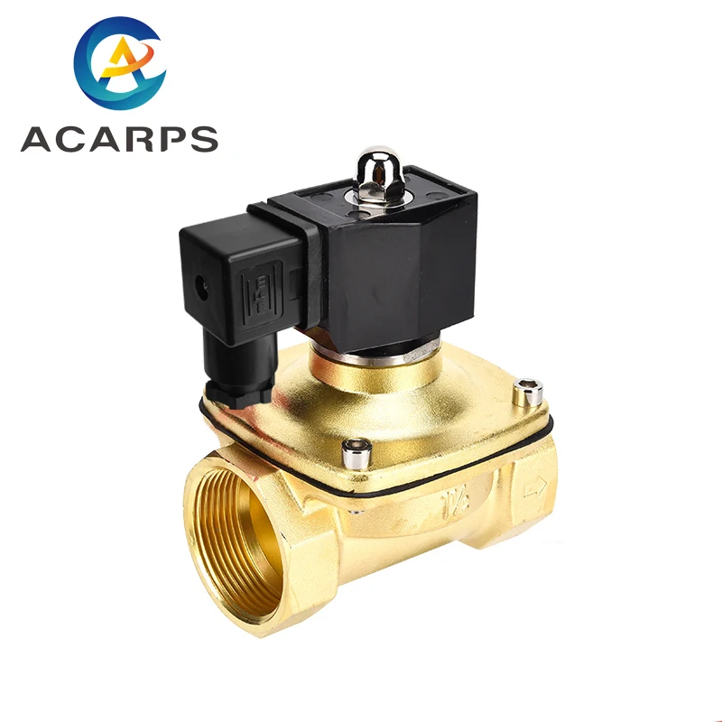 1-1/2 inch 2 Way IP65 Waterproof  Brass Normally Closed / Open Electric Water Valve