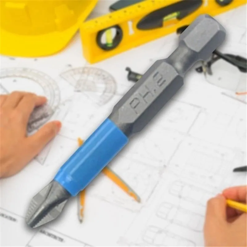5/7/10 pçs conjunto de bits de chave de fenda 50mm ph2 antiderrapante com magnético 1/4 "hex shank se encaixa mão motorista de broca elétrica acessórios de mão