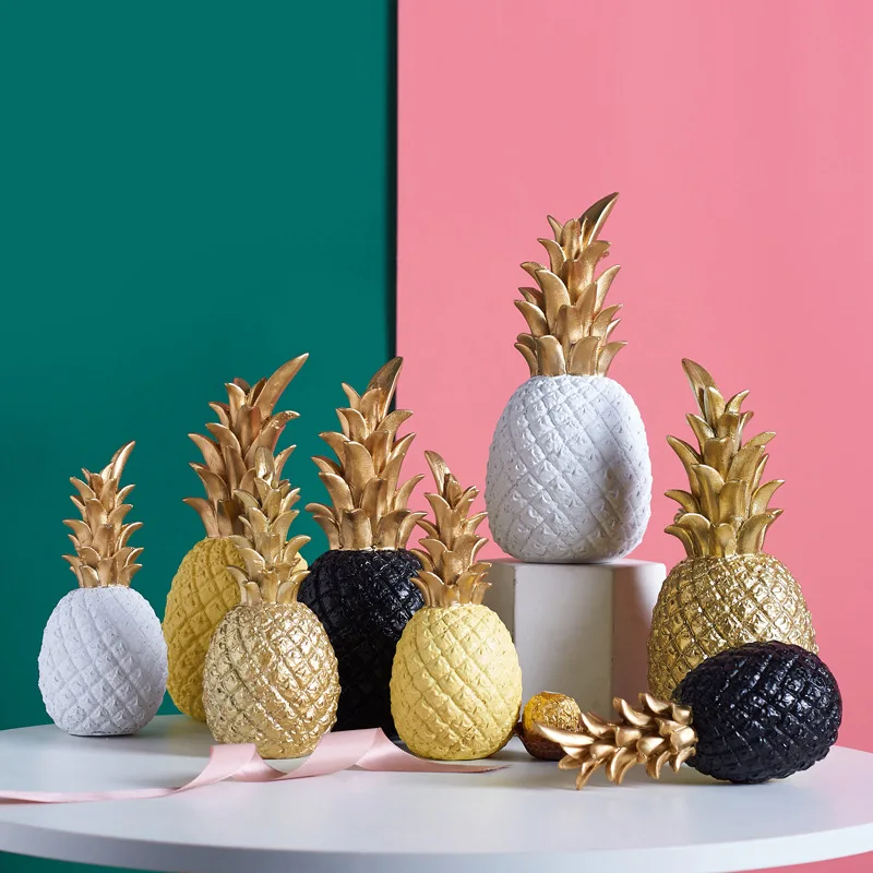 Desktop Ornaments Creative Pineapple Home Decoration Living Room TV Cabinet Bedroom Furnishings Resin Crafts Home Accessories