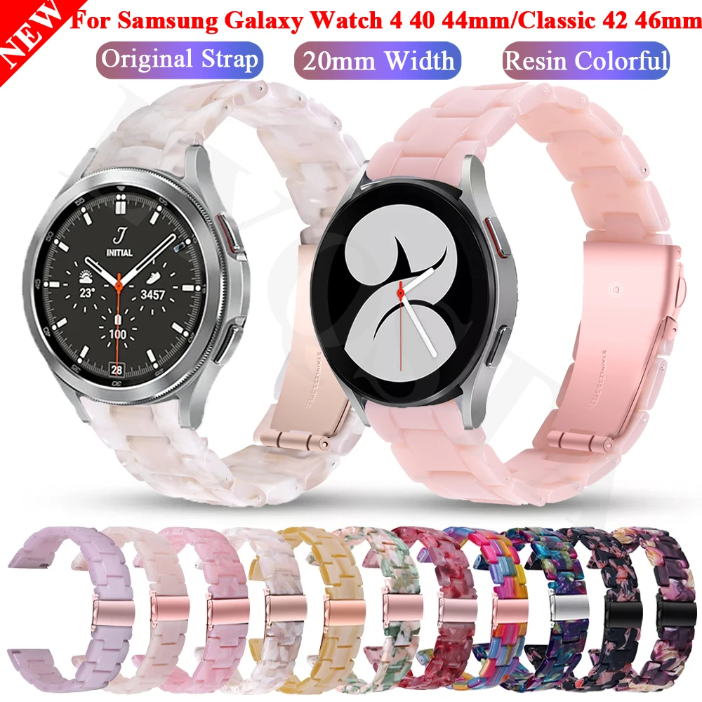 Bransoletka Watchband inteligentny pasek do zegarka Samsung Galaxy 4/5 44 40mm żywica przezroczysty pasek Watch4 Classic 42 46/5 Pro 45mmcorrea