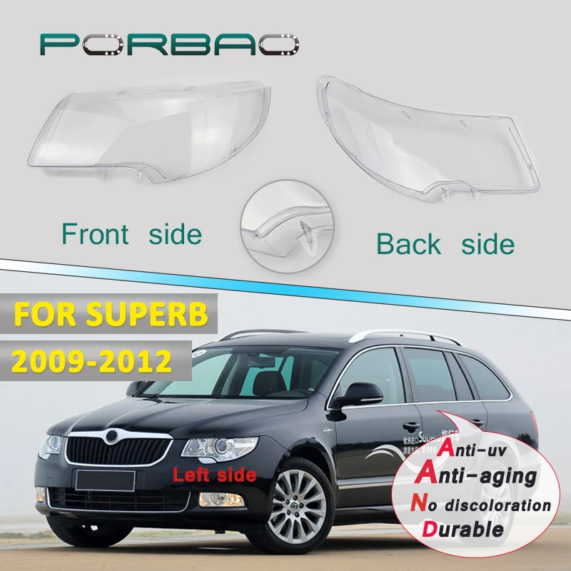 

Transparent Headlights Shell Mask Replacement Cover Lampshade Headlamp for Skoda Superb 2009 2010 2011 2012 Repair Parts DIY