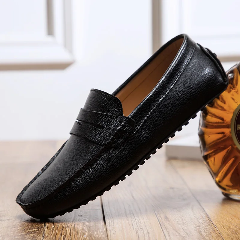 

Large Size 38-49 Fashion Spring Autumn Soft Man Moccasins Men Loafers High Quality Leather Shoes Men Flats Gommino Driving Shoes