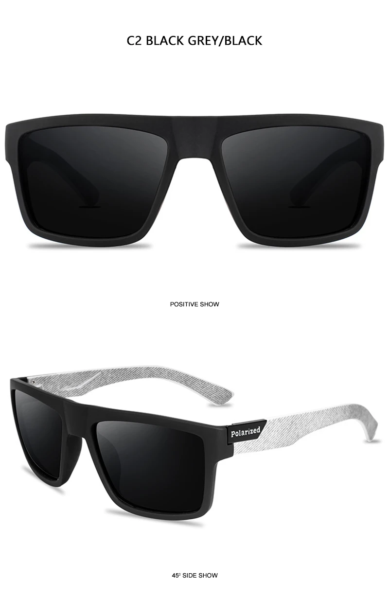 Stilvolle Sport Polarisierte Sonnenbrille Männer Frauen Fashion Square Männliche Sonnenbrille Vintage Fahren Angeln Outdoor Shades UV400 – Detail 11