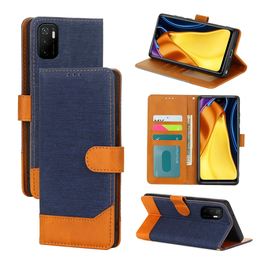 Phone Protective Book Case For Xiaomi POCO M3 Holder Flip Wallet Satnd Coque Etui Cover On Mi Poco M3 Pro 5G Leather Case Hoesje