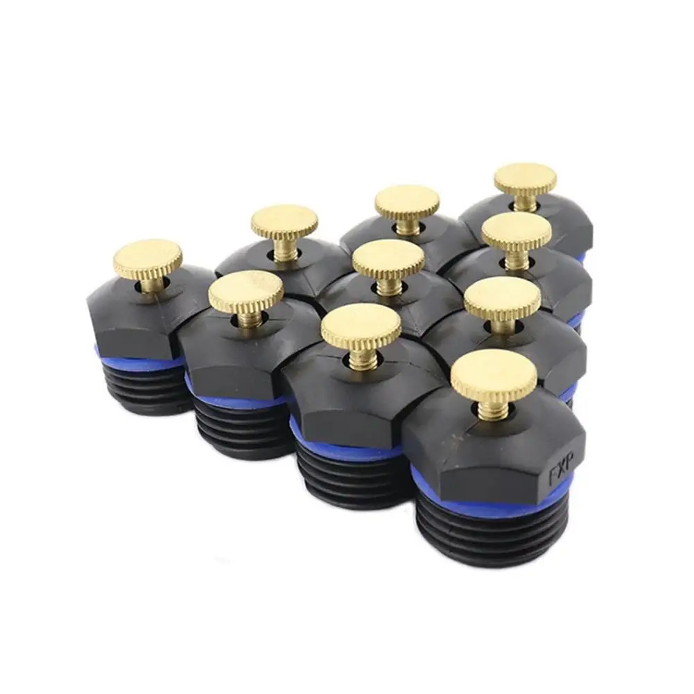 10pcs 4-points Copper Valve Needle Adjustable Desktop Plastic Micro  Sprinkler With Apron