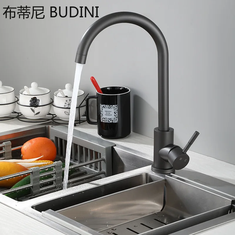 Basin Faucet Gun Grey Sink Tap Gold Square stainless steel Faucet Bathroom Sink Faucet Hot And Cold Water Tap