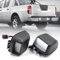 Luz LED blanca para matrícula, 2 uds., para Nissan Navara D40 Frontier 2007-2019 Armada 2008-2016 Titan Xterra Suzuki Equator