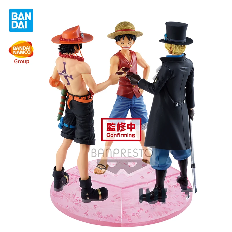 

Bandai bansoon One Piece журнал sp Аниме фигурки Луффи Эйс Сабо узел вино экшн-Фигурки игрушки модели игрушки