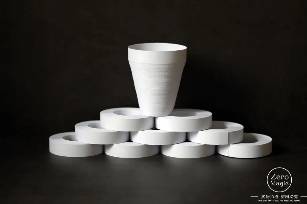 10 шт./лот магнитная лента молочный стакан бумажные катушки белые, волшебные фокусы, сцена, аксессуары, подвески, иллюзия оптовая продажа, реквизит