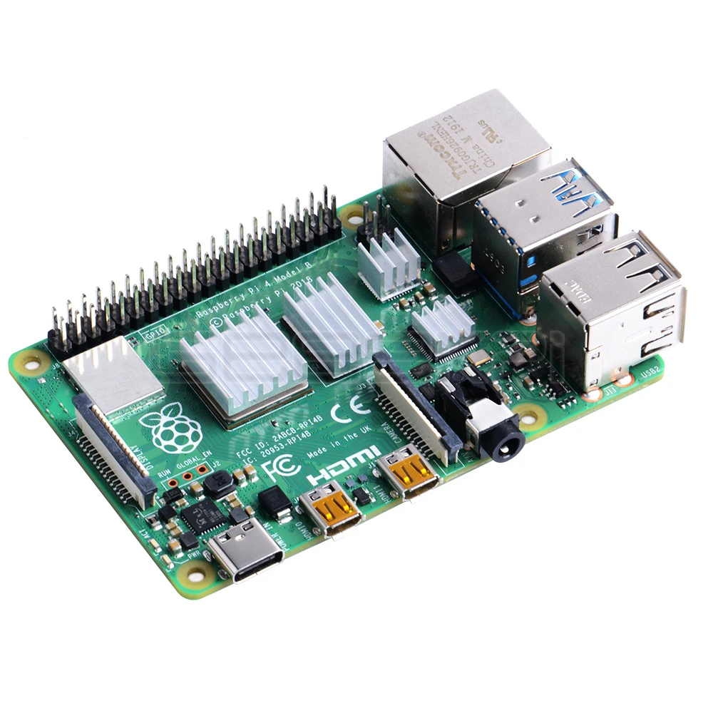 GeeekPi-disipador de calor de aluminio para Raspberry Pi 4B Pi 4 Modelo B, paquete de 4 piezas, Plata/negro o 2 juegos o 5 Juegos