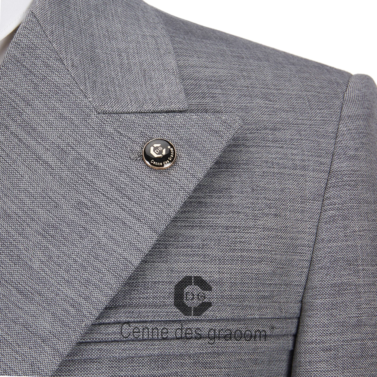 Cenne Des Graoom Men\'s Suits One Button Double Breasted Tailor-Made Blazers Pants Business Causal Party Singer Groom Wedding A12