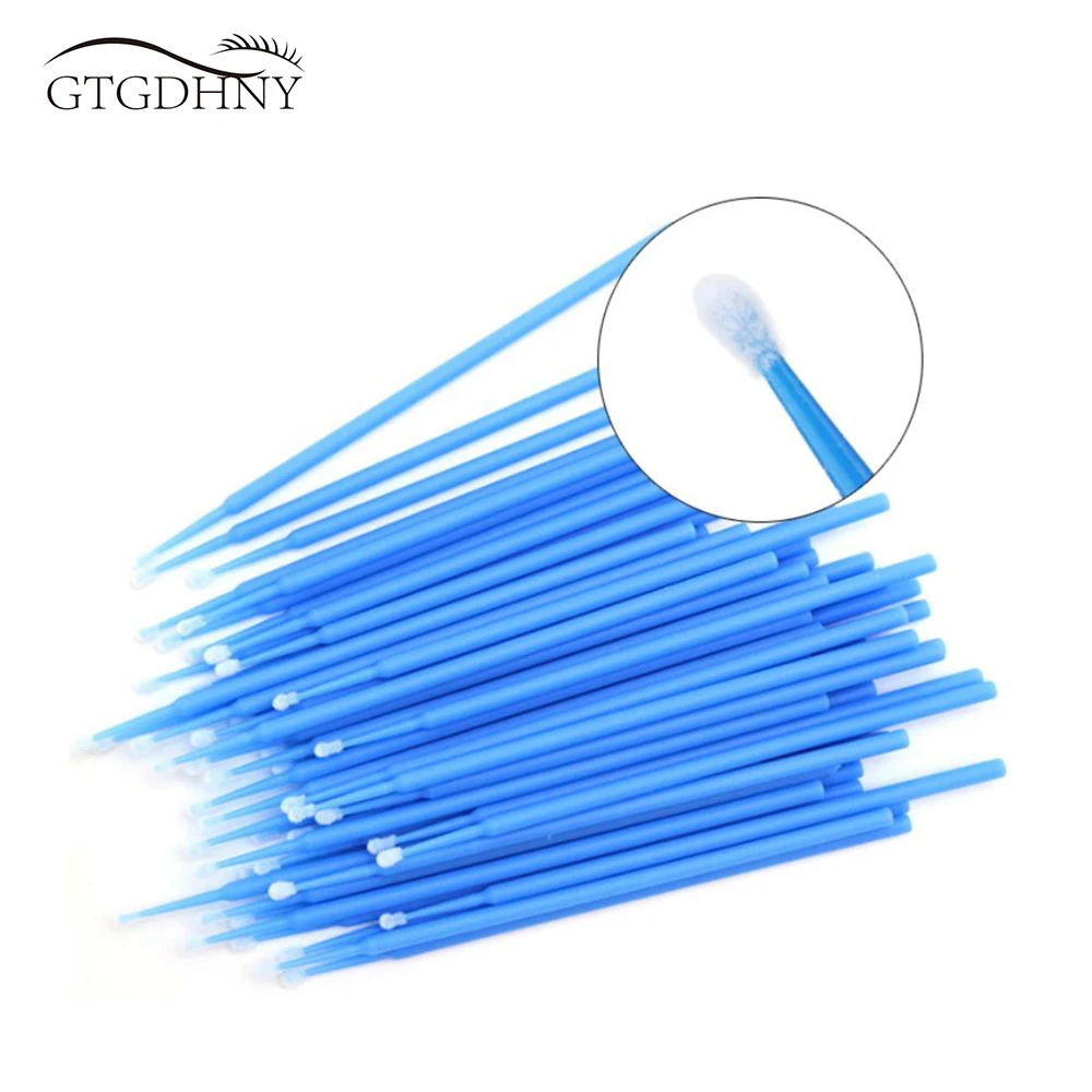 Hot Micro Brush Disposable Eyelash Glue Cleaning Stick Lash Extension Wand Swab Building Eyelashes Makeup Tool